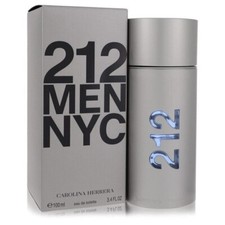 212 MEN NYC 3.4 OZ EDT SPRAY FOR MEN BY CAROLINA HERRERA NEW IN BOX