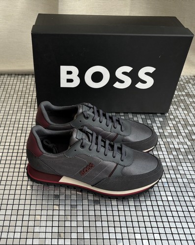 Hugo Boss Parkour Mens Luxury Trainers Size UK 10 EUR 44