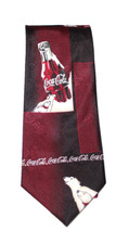 Coca Cola Polar Bear Tie Snow Bottle Coke Necktie