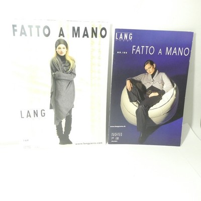 Fatto a Mano - Lang Yarns - Lot of 2 Italian Knitting Pattern Books No. 156 169