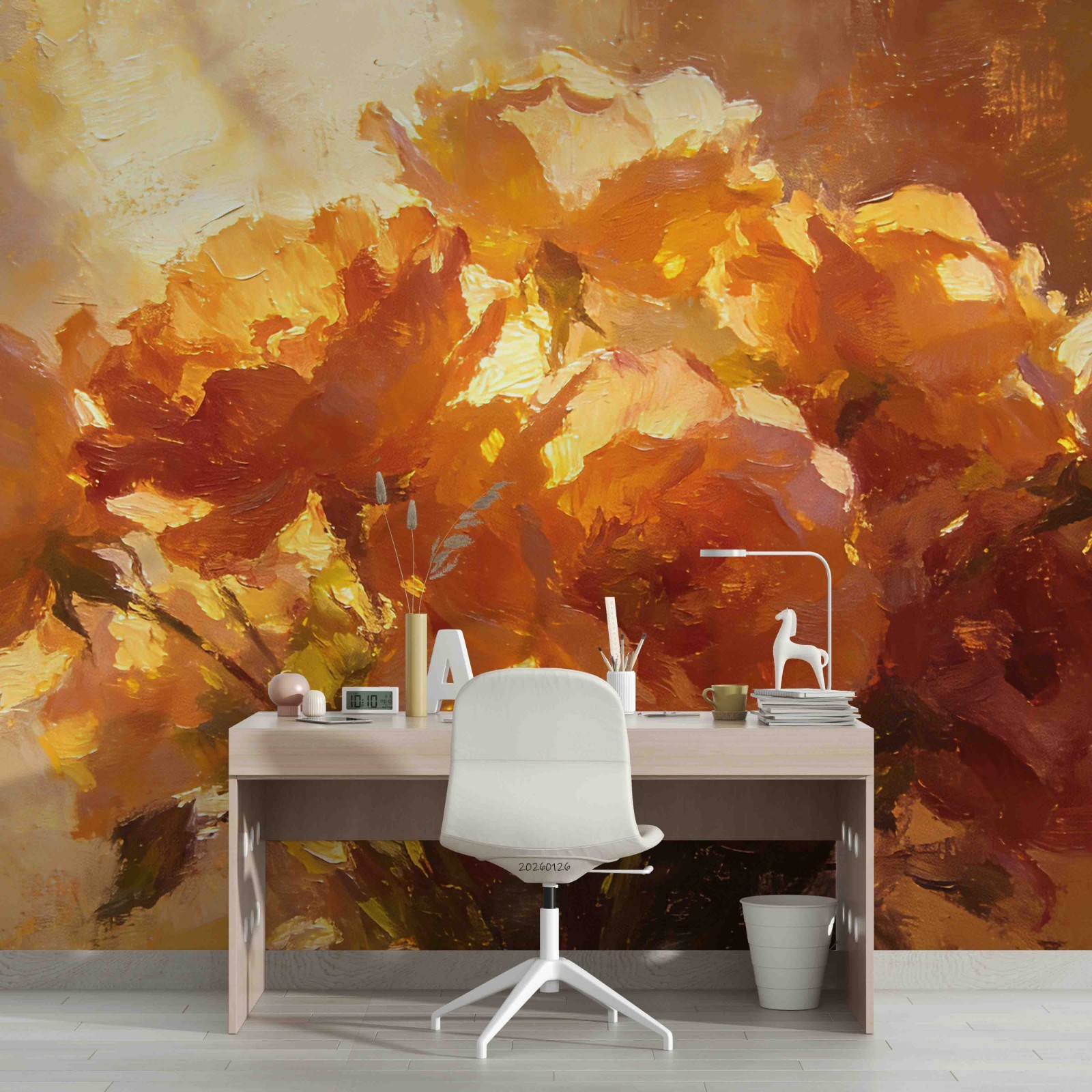 3D AI Plants Flowers Oil Painting Wall Murals Wallpaper Murals Wall Sticker 28
