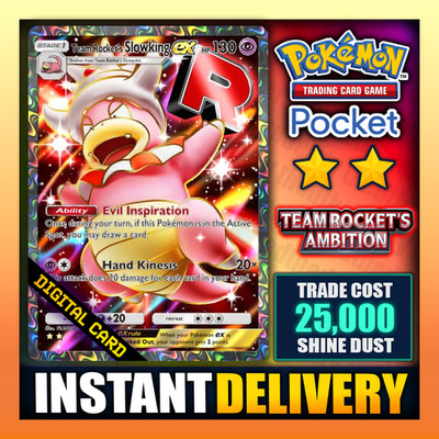 Team Rocket's Slowking EX - Pokemon TCG Pocket - Full Art    - English - Fast  