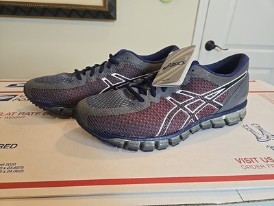 ASICS Men's Gel-Quantum 360 Size 11 Running Shoes, Mid Grey/blue/red, New T6G1N