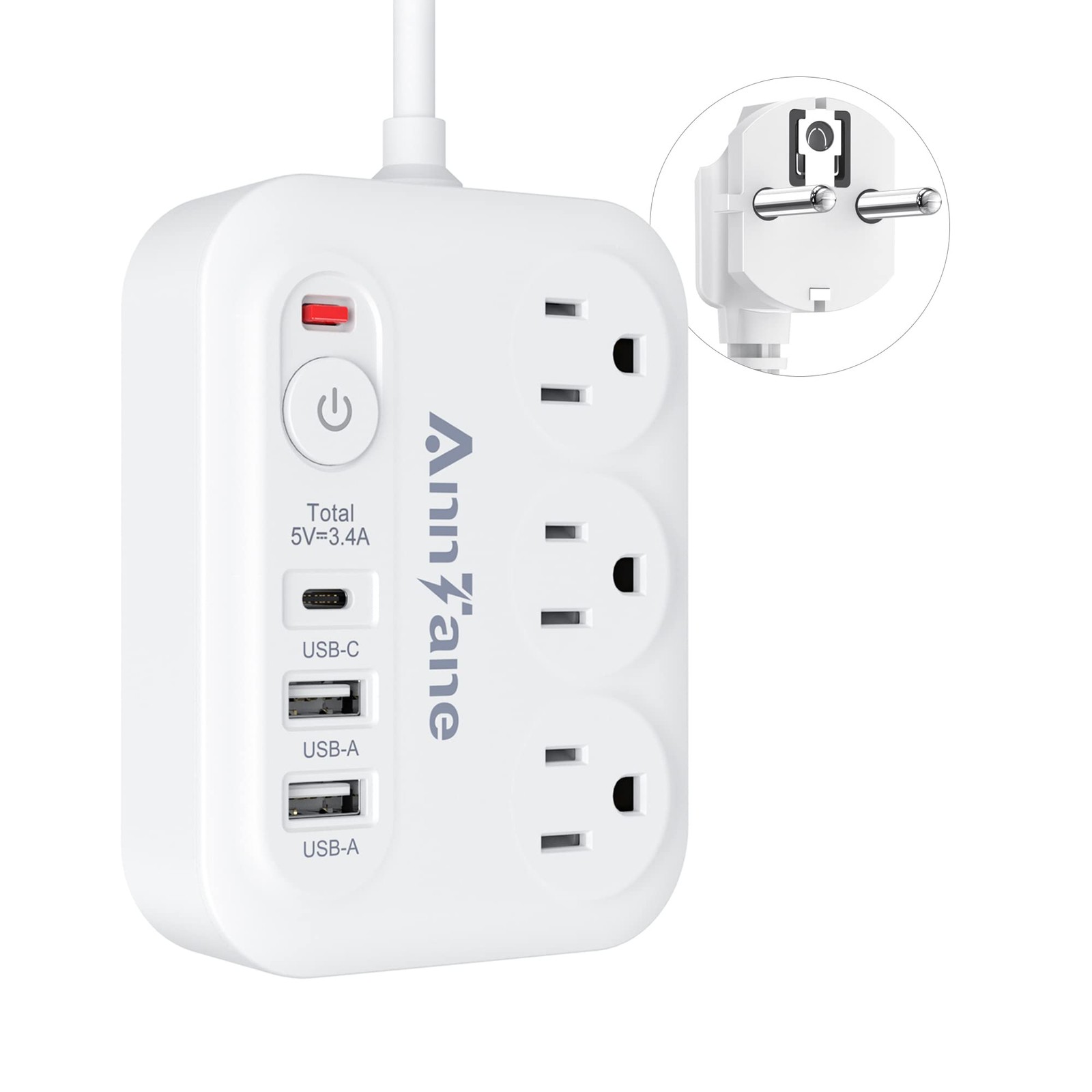 With 4ft Extension Cord, (not For Uk) Us To Europea