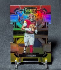 Andre Jones Red/Yellow Prizm Die Cut Rookie RC 2023 Select Card #98 Commanders