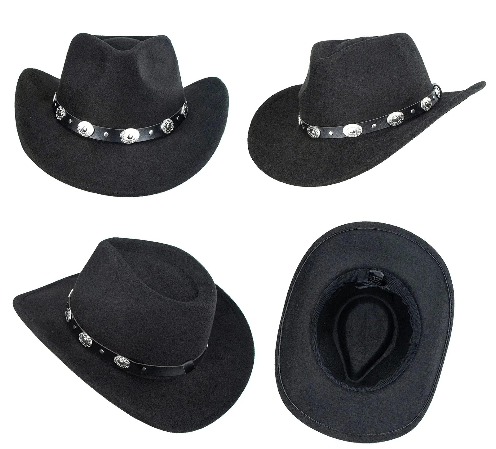 Western Cowboy Cowgirl Hat - Boys Girls Felt Fedora Hats for 2-6 Years
