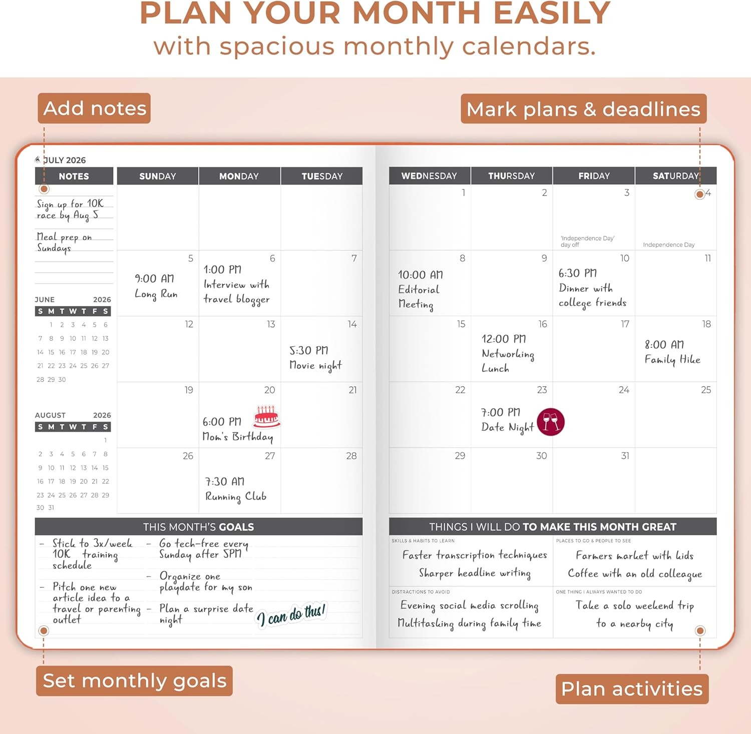 Clever Fox Planner PRO Dated (Jan 2026–Jan 2027) Weekly & Monthly Life Planner