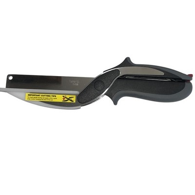 Clever Cutter 2 In 1 Knife & Cutting Board Black Kitchen Utility Tool Chopper