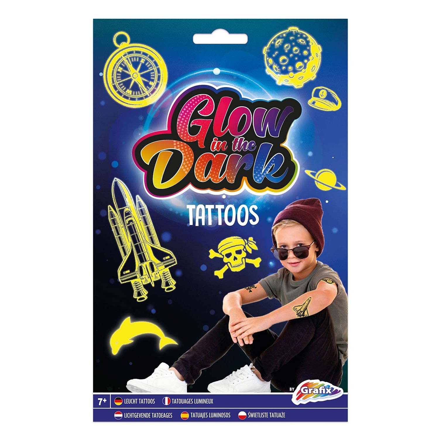 Glow in the Dark Tattoos - Blauw NEWAnother great item from Rarewaves USA | Free delivery!