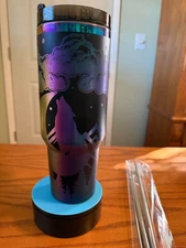40 oz Engraved Tumbler Wolf with Moon