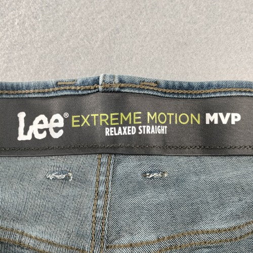 Jeans Lee Extreme Motion MVP Relaxed Dritto Blu Denim Uomo Taglia Effettiva 46x27 - Foto 4 di 6