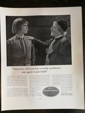 Otis Elevator Company Vintage Print Ad Maintenance Service, Guild Black 1936