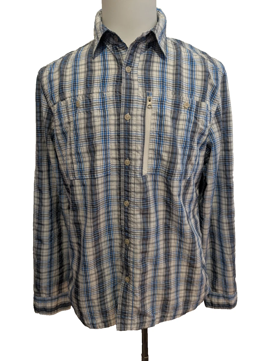Chemise de travail boutonnée à manches longues en coton rouge L-Tall