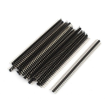 18 Pcs Right Angle 40 Pin 2.54mm Single Row Pin Header Strip PCB Connector