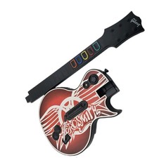 XBOX 360 Gibson Les Paul Guitar Hero Aerosmith Red Octane Missing Bat Door 