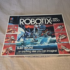 Vintage Milton Bradley Robotix R 1500 Series Pieces Parts Motors Box