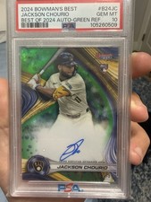2024 Bowman's Best -  Jackson Chourio #B24-JC Green Refractor /99 (AU, RC)
