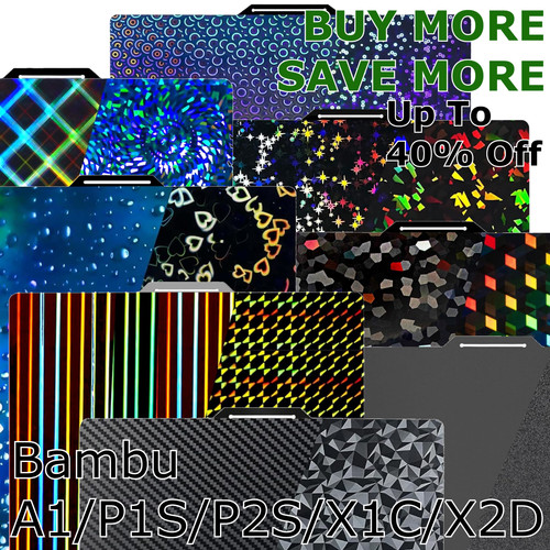 [Buy More, Save More] 256x256 Flexible Build Plate for Bambu A1/P1S/P2S/X1C/X2D