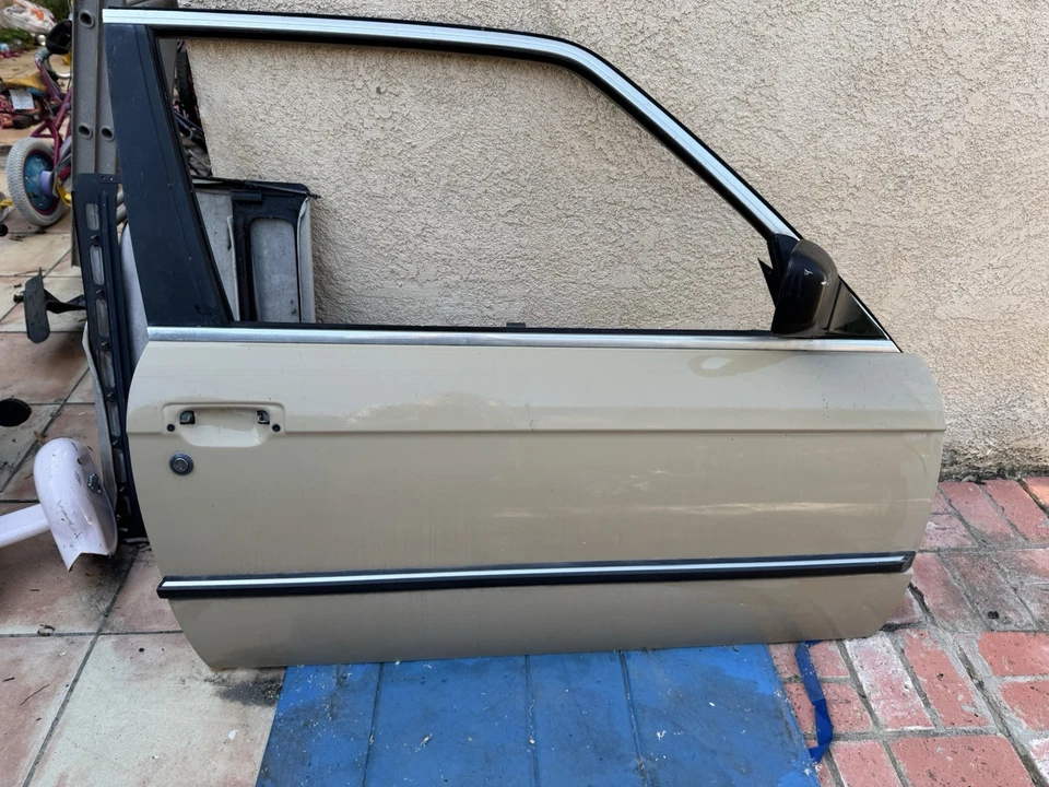 BMW 325I 1987 1991 OEM pasajero puerta derecha negro convertible E30 Foto 2 de 3