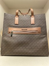 Michael Kors Kenly Large Tote Brown MK Signature Canvas New With Tag