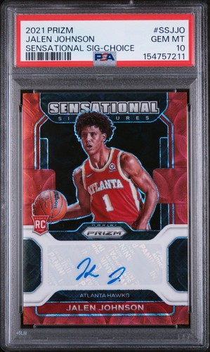 2021 Prizm Sensational Signatures AUTO Jalen Johnson Choice Rookie RC PSA 10 GEM