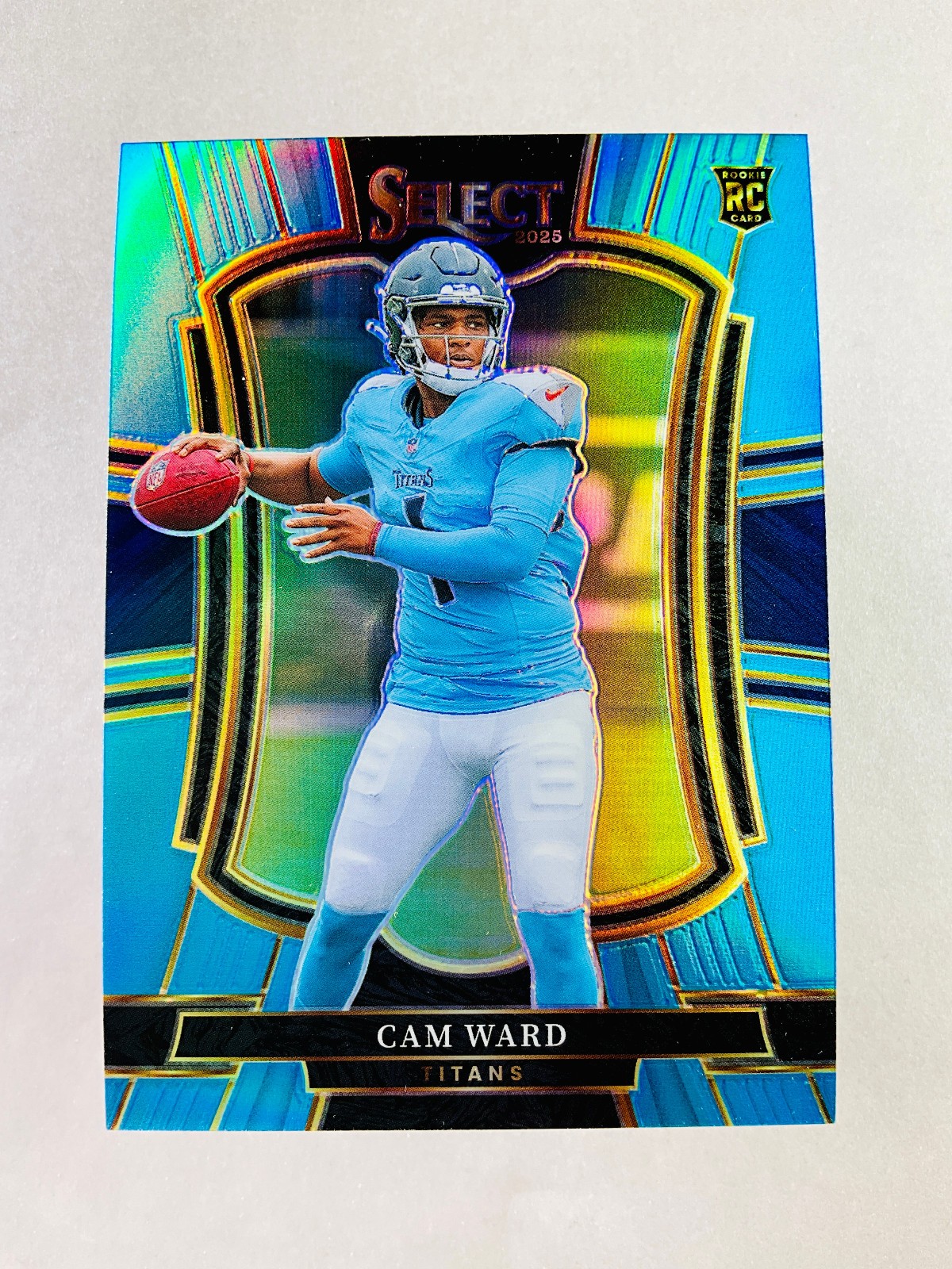CAM WARD 2025 Select Rookie Premier Level Light Blue /99 Titans COLOR MATCH