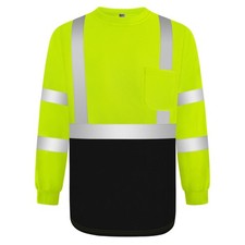Hi-Vis Long Sleeve Shirts for Men & Women - Class 3 ANSI Safety Apparel XL