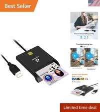 CAC Card Reader Military, Smart Card Reader DOD Military USB Common Access CA...