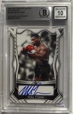 Mike Tyson Signed LEAF Web Exclusives Trading Card #PAMT2 Beckett BAS Auto 10