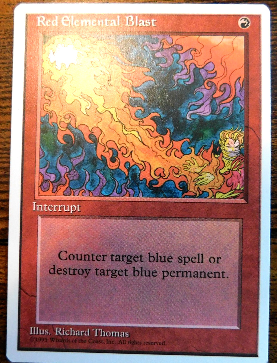 Red Elemental Blast - MTG - Regular - LP - Fourth Edition