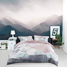 100 Long-Staple Cotton King 104"x90" Gray Pink - Casterly No Comforter 