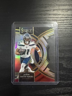 2023 Panini Select - Premier Level Jaxon Smith-Njigba #174 Black And Red Die Cut