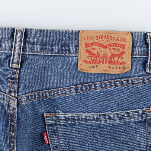 Pantalone uomo Levi's 550 denim conico usato W35 (circa) - Foto 3 di 11