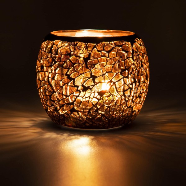 Teelichthalter Glasaufsatz Kerzenleuchter Adventskranz Gold Deko FüR Kerzen-image