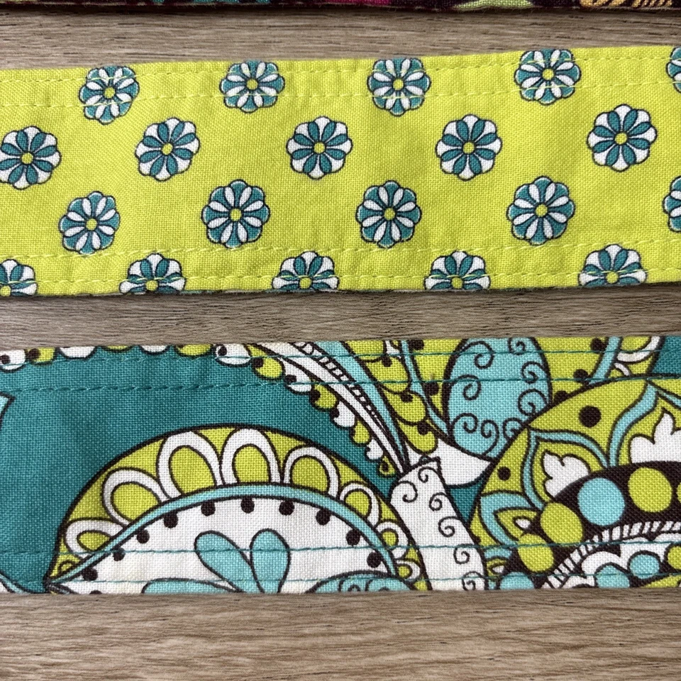 3 Cinturones de Tela Reversibles Vera Bradley 44” Cintura Pavo Real Mod Floral Capri Melón Foto 3 de 4