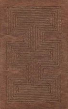 Momeni Simba Wool Hand Tufted Contemporary Indoor Area Rug, Copper, 9' X 12'