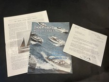 THORNYCROFT POWER BOAT BROCHURE 1940’s 28 pp inc signed THORNYCROFT letter