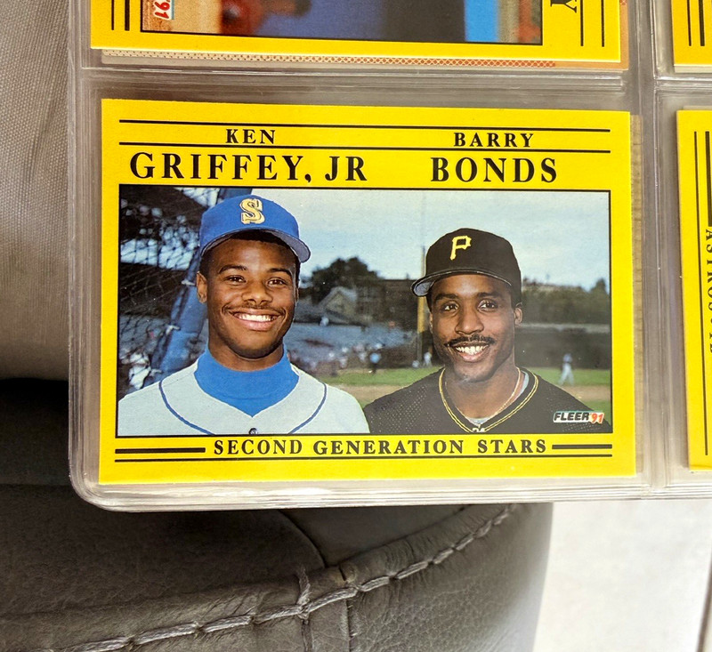 Fleer 1991 Fleer '91 Second Generation Stars Baseball Card Griffey Jr Bonds