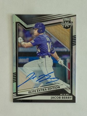 2022 Panini Elite Extra Edition #6 Jacob Berry Decade Die Cut Signatures