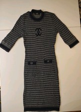 Abito Chanel donna in maglia media lunghezza blu navy