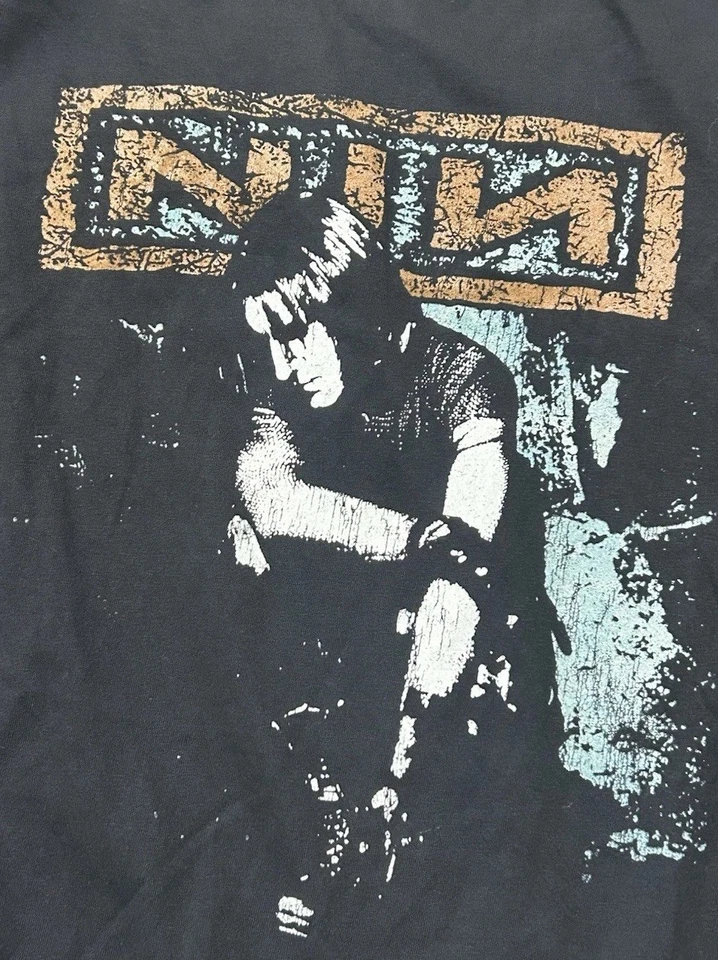 Nine Inch Nails and Marilyn Manson Vintage 1994 Concert Long Sleeve Shirt Sz 2X - Image 4 of 4