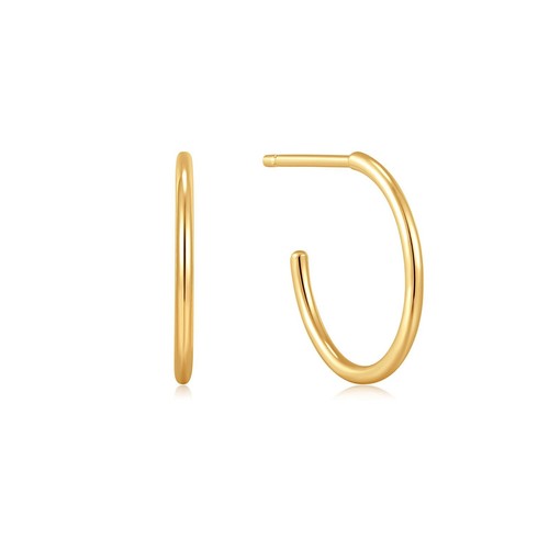 Ania Haie 14kt Gold Mini Hoop Stud Earrings - Picture 1 of 6