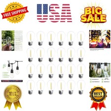 24-Pack LED 1W String Light Bulbs, Plastic Shatterproof Edison Vintage Style ...