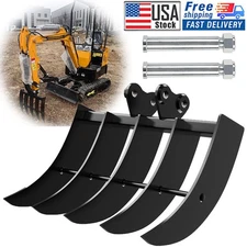 Rake Attachments For 0.8-2Ton Mini Excavator Heavy Machinery Manganese Steel USA