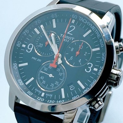 Tissot PRC200 Chronograph Watch Mens Quartz 41mm Diver 200m wrist 20cm