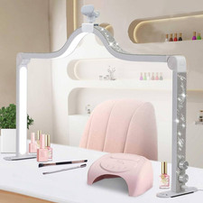 Half Moon Light for Nail Desk, 34.5In Foldable Square Nail Tech Lamp, 3000-6000K