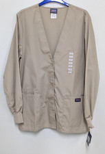 Women's Cherokee Warm Up Scrub Jacket 4301, Sz. S, Color Khaki, 3 Pockets NWT