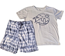 Kidtopia Youth Boys Sleepwear T-Shirt  Shorts Size Medium Short Sleeves 2 Piece