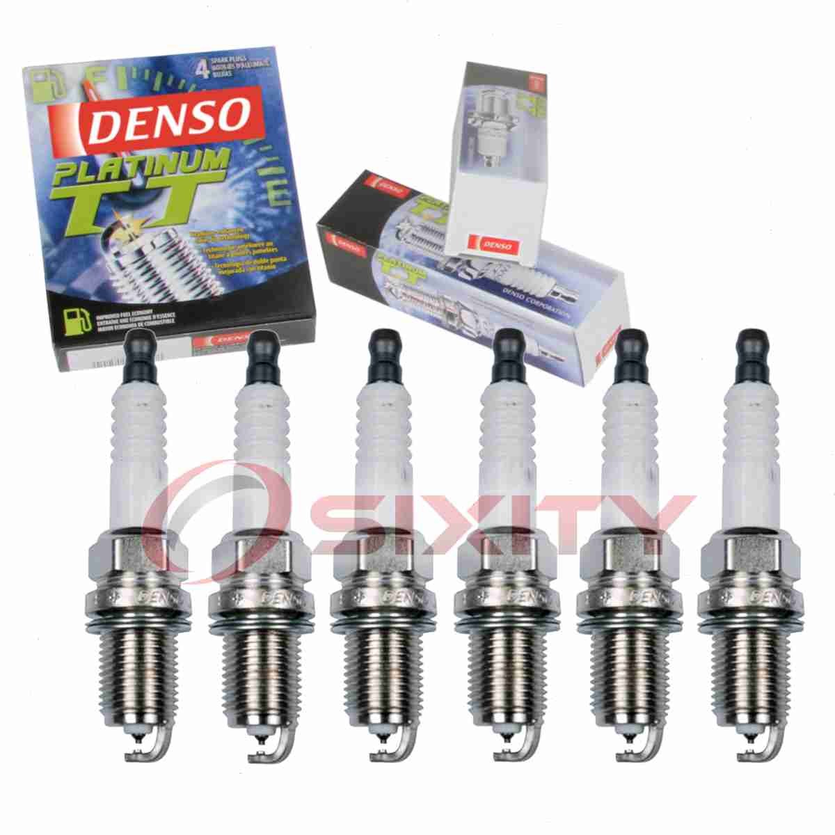 6 pc DENSO 4507 Platinum TT Spark Plugs for PQ16TT AGSP32P 98079-551-58 cy