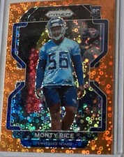 2021 Panini Prizm Football Monty Rice Tennessee Titans Rookie Disco Prizm #420